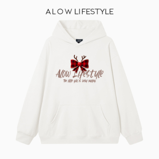 2025秋冬爆款 LIFESTYLE生活系列 ALOW 印花连帽卫衣外套 正品