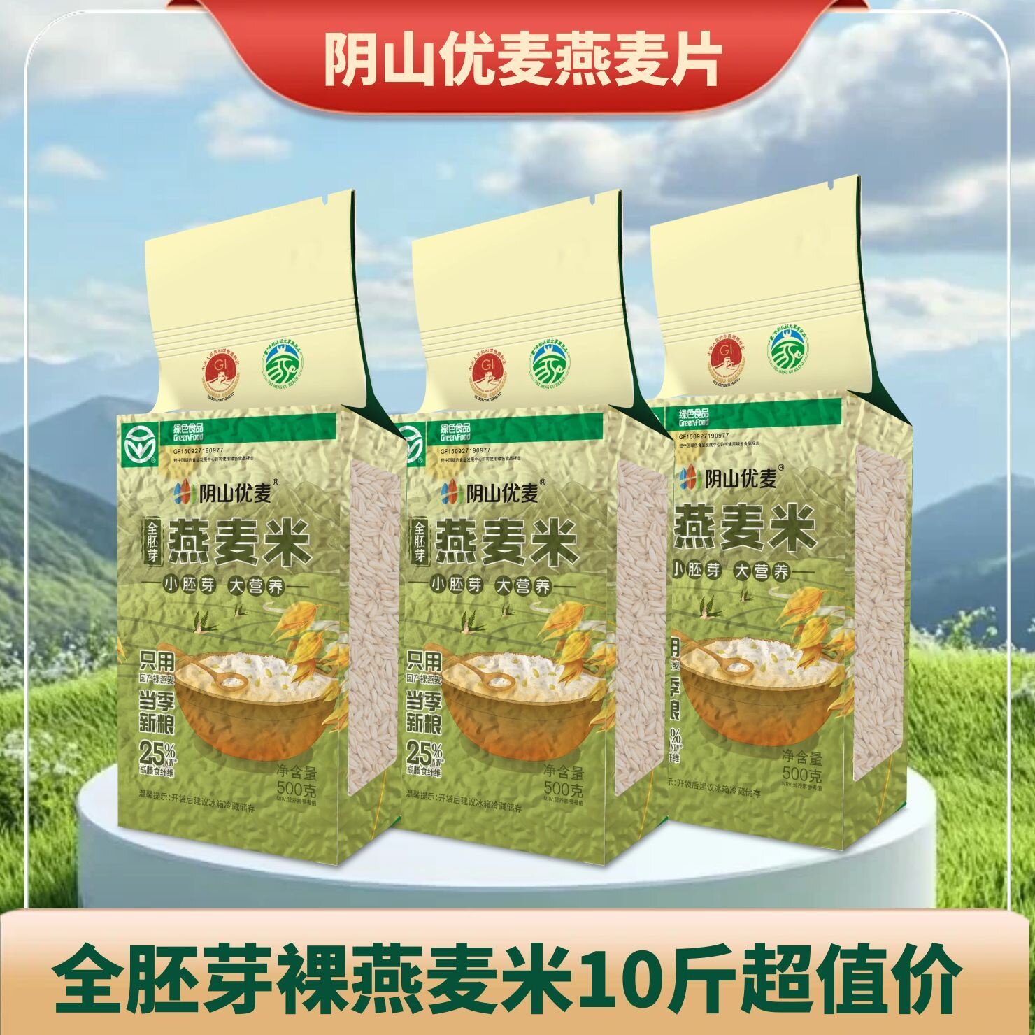 内蒙古破壁去壳胚芽燕麦米10斤