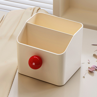 办公室笔筒可爱高级学生文具整理彩色孟菲斯创意女孩子桌面收纳盒