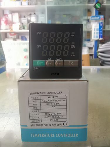西崎温度控制器A8-1R1TC KEJN继电器输出220V智能报警温控仪48X48