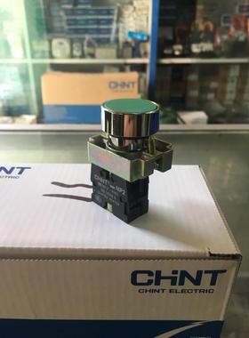 正泰绿色自复位平头按钮开关NP2-BA31单联1常开 开孔22MM