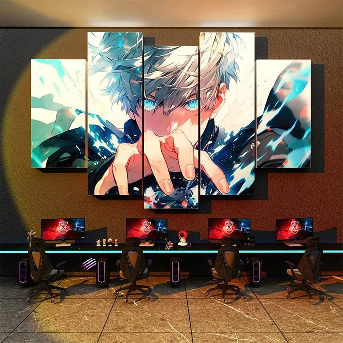 五条悟电竞房间装饰咒术回战挂画网吧咖家庭海报布置墙面贴背景板