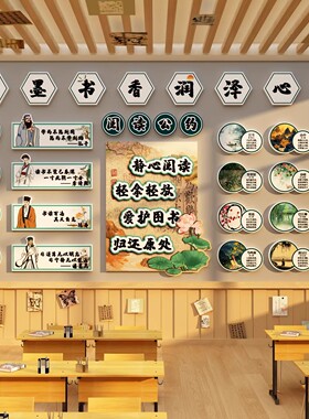 汉字的演变书法教室氛围布置装饰国风环创香班级文化墙贴面黑板报