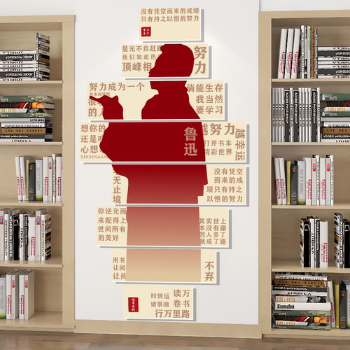 图书角布置装饰教室阅读区环创阅览室读书店绘本馆文化墙面贴儿童