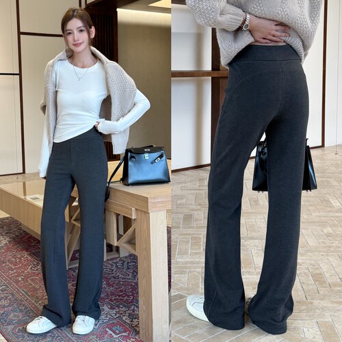 25冬季欧货高腰醋酸羊毛显瘦百搭大弹力加绒微辣裤女神裤