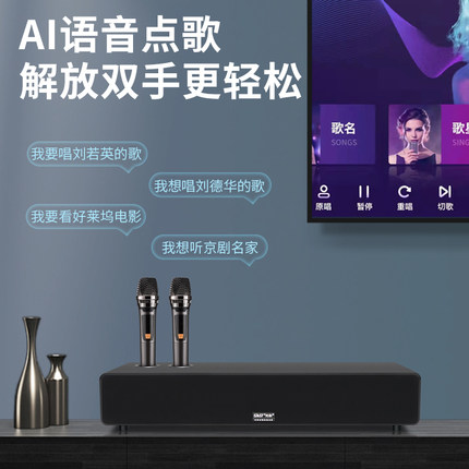SAST/先科V1家庭ktv音响套装专业卡拉OK智能点歌客厅家用蓝牙音箱