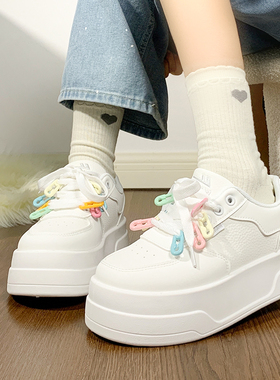 回力女鞋原创设计厚底增高小白鞋女款新款爆款百搭学生休闲板鞋子