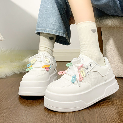 回力原创设计厚底增高小白鞋