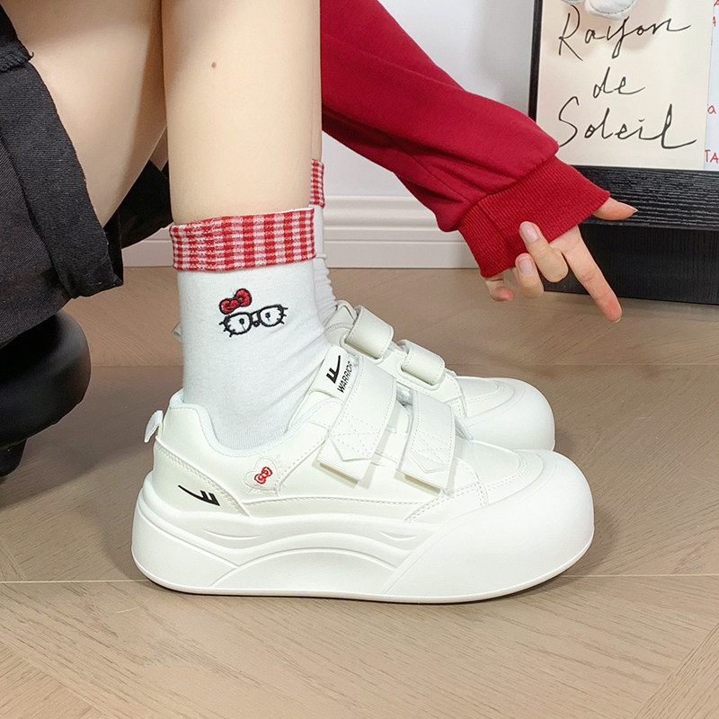 回力魔术贴小白鞋女款厚底百搭学生休闲鞋子女鞋运动休闲爆款板鞋,女鞋,休闲板鞋,淘宝优惠券,粉丝福利购,淘宝优惠卷