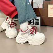 7cm厚底增高运动休闲鞋 女新款 爆款 回力女鞋 百搭小众松糕老爹鞋 子