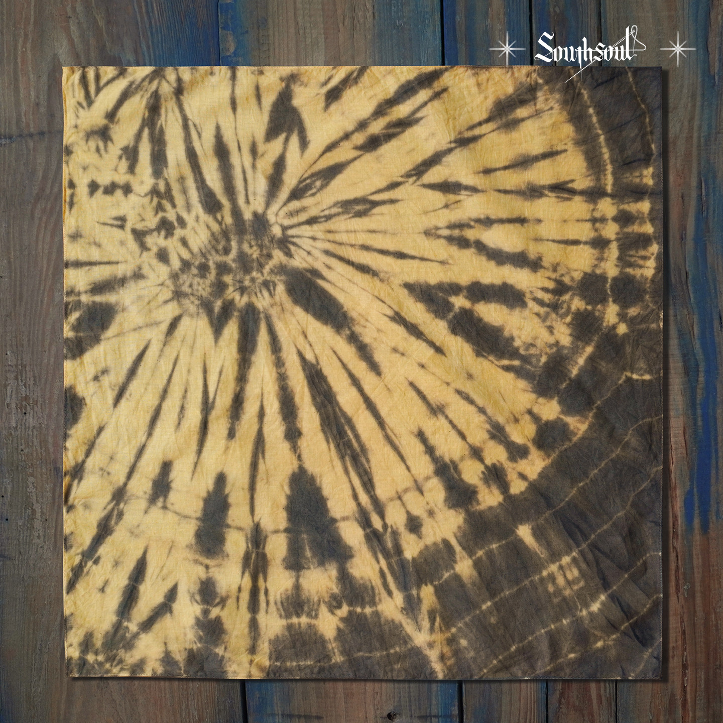 薄款棉麻手工植物染色方巾