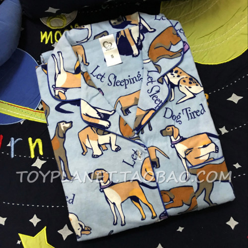 纯棉磨毛长袖长裤情侣家居服套装