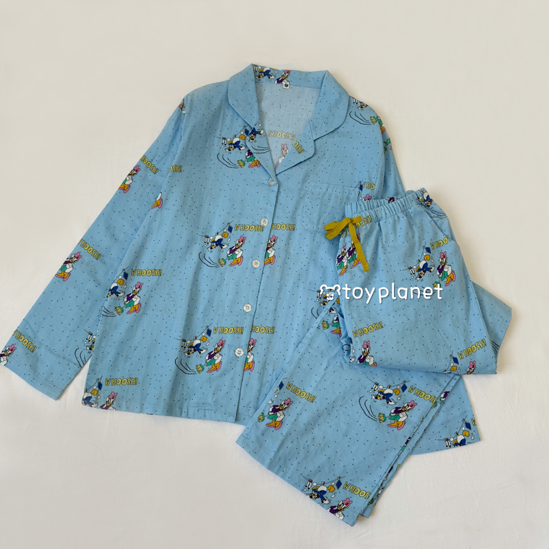 童话世界 | 纯棉纱布可爱卡通女士春夏秋睡衣长袖长裤家居服套装