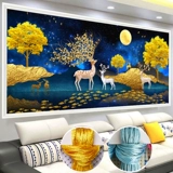 2022 Новая вышиваемая вышиваемая вышиваемая вышивка, полная вышивка, простая современная оленя ручной работы