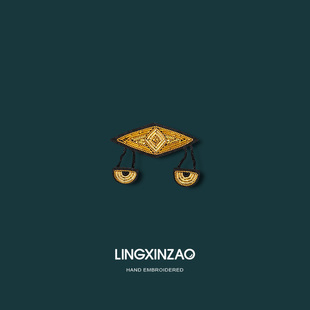 十二星座天秤座胸针印度丝手工刺绣品衣服别针配饰设计感小众徽章