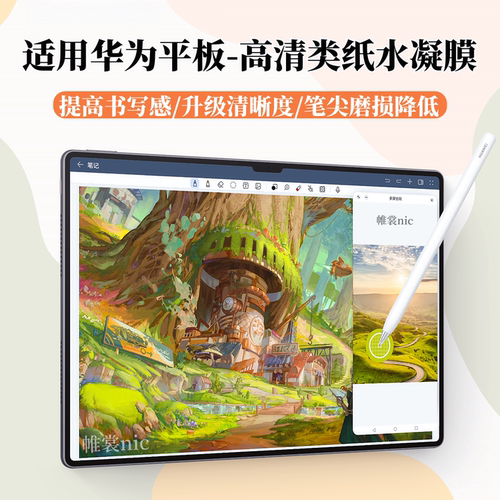 适用于华为平板高清类纸水凝膜