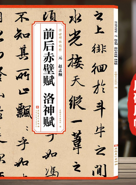 元赵孟頫赵孟俯前后赤壁赋洛神赋 历代传世碑帖精粹 简体旁注 原帖碑帖行书毛笔书法字帖 安徽美术