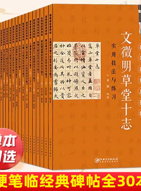 硬笔临经典碑帖30本黄庭经王羲之圣教序乐毅论文徵明离骚经草堂十志九成宫醴泉铭曹全碑兰亭序灵飞经楷书行书隶书魏碑实用技法