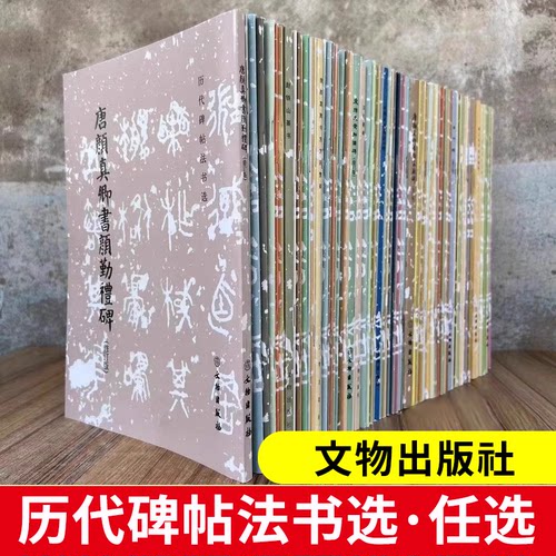 历代碑帖法书选颜真卿多宝塔颜勤礼碑曹全碑宋拓怀仁集王书圣教序欧阳询九成宫醴泉铭北魏元怀墓志张猛龙碑隋龙藏寺碑灵飞文物出版