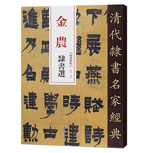 正版清代隶书名家经典超清原贴 金农隶书选中国书店正版现货毛笔书法练字帖中国书店 8开109页