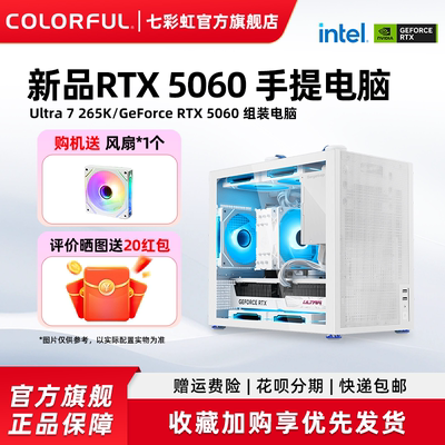七彩虹电脑主机12400F 13400F 14600KF 265K RTX5050 RTX5060 5070显卡组装台式机全家桶游戏整机硬件diy装机
