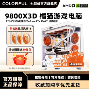 5060ti 5080 电脑主机diy组装 9900X3D 机整机 机组装 9950X3D RTX5060显卡台式 七彩虹橘猫主机9800X3D 5070