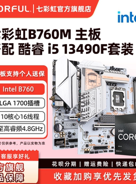 英特尔i5 12490f/13490F/13400F搭七彩虹B760M台式机电竞游戏主板