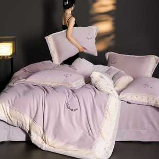 A类高端冬季牛奶绒四件套防静电水貂绒加厚保暖双面加绒床上用品