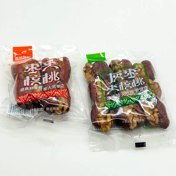 昆玥良品枣夹核500g灰枣夹核桃 办公休闲零食小吃红枣核夹核桃仁