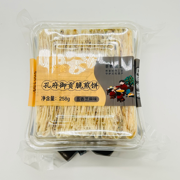 今食何食孔府御贡脆煎饼海苔芝麻五香花生味无蔗糖258g*2盒真空