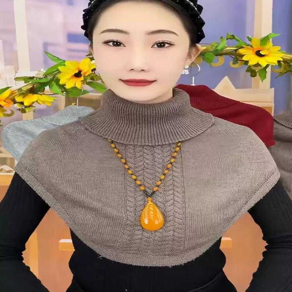 高领女假领子冬季椎保暖围脖套头披肩睡觉防寒护肩膀护颈脖套围巾