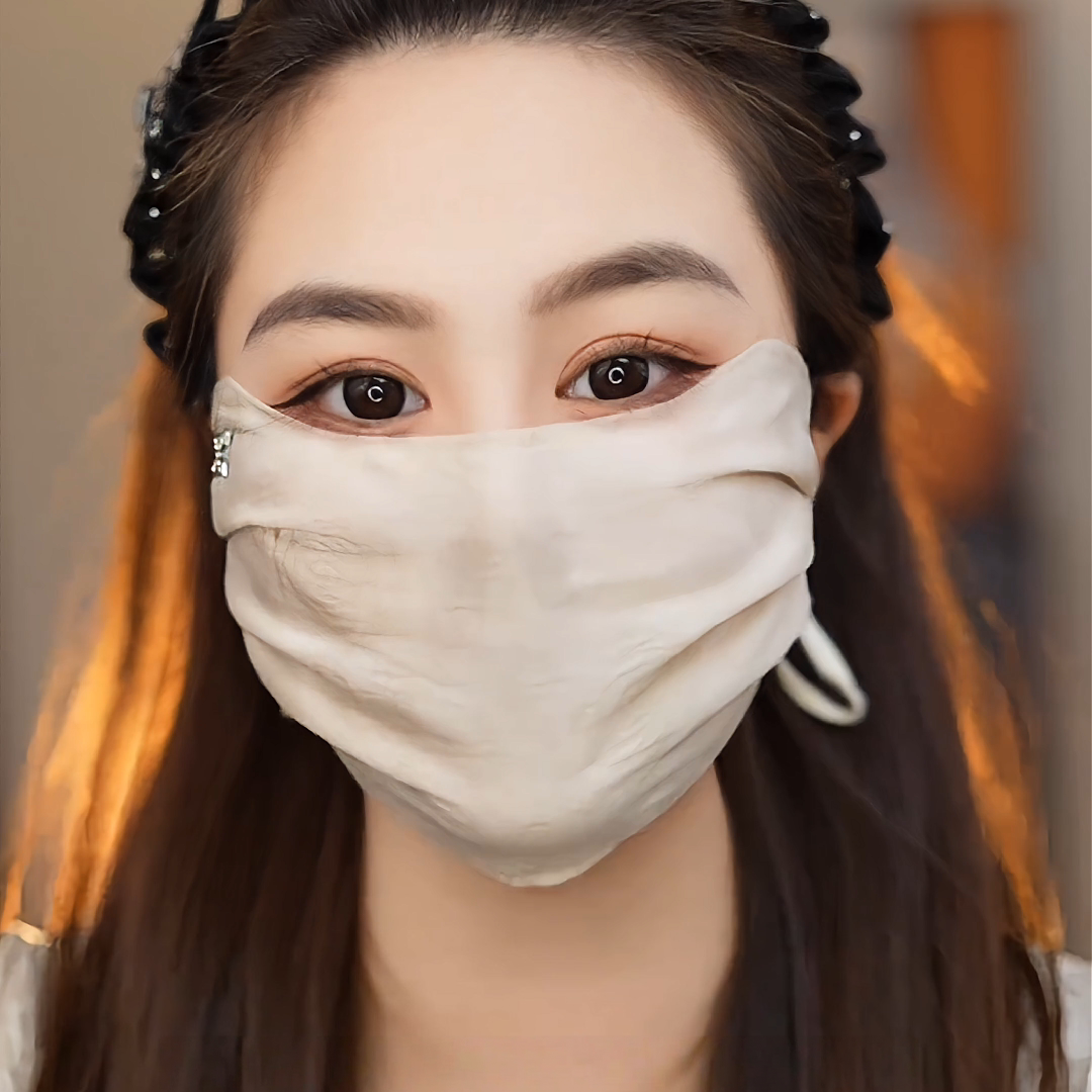 超轻薄防晒口罩真丝桑蚕女紫外线遮阳透气夏加大美全脸高颜值2026