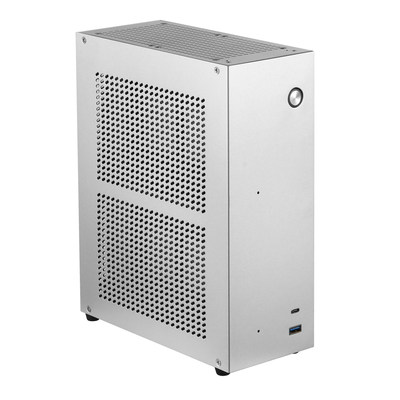 SKTC Ns01机箱NAS电脑双硬盘位迷你MINI-ITX17*19小主板DC适配器