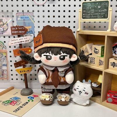 现货20cm棉花娃娃衣服公仔玩偶毛衣娃衣套装可爱帽子男女换装替换