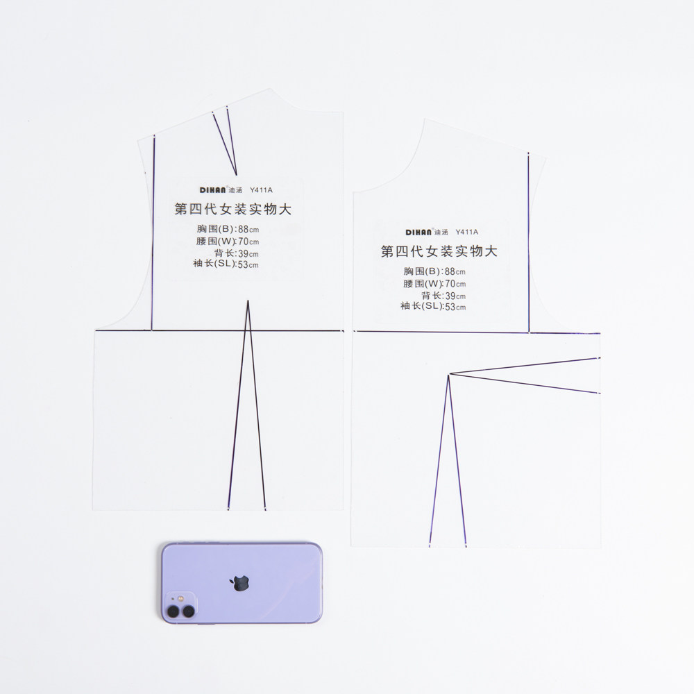 迪涵/DIHAN Y411 第四代女装标准基本原型 第四代衣身纸样版 考研