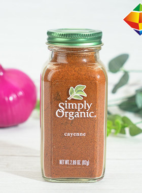 美国Simply Organic卡宴辣椒粉零卡零脂无盐烧烤调料健身鸡胸调味