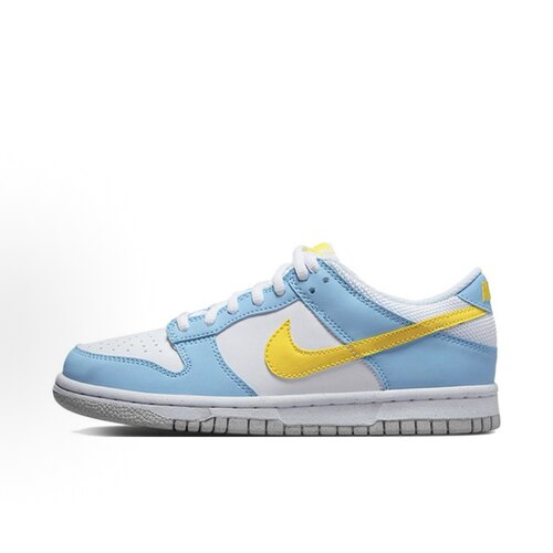 耐克Nike Dunk Low GS白蓝黄可女款低帮休闲滑板鞋DX3382-400