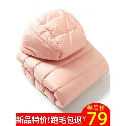 轻薄羽绒棉服女短款连帽秋冬立领轻便修身薄款大码外套反季清仓