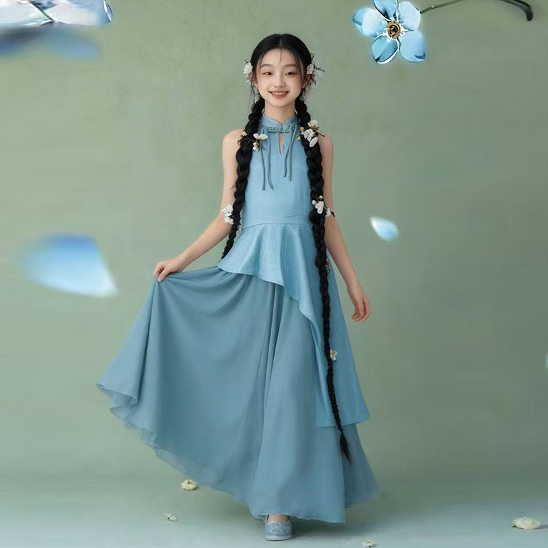 女童汉服2026新款绝美国风小女孩公主裙高端轻奢小众主持人演出服