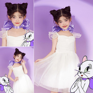 女童礼服摄影服装卡通汤姆梦中情猫造型公主裙影楼女孩艺术照服装