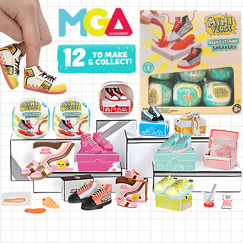 miniverse迷你惊喜鞋球手工DIY制作仿真鞋子微缩盲盒玩具儿童礼物,模玩/动漫/周边/娃圈三坑/桌游,潮玩盲盒,淘宝优惠券,粉丝福利购,淘宝优惠卷