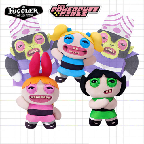 Fuggler新品萌牙怪兽飞天小女警丑萌搞怪潮玩毛绒玩偶玩具公仔