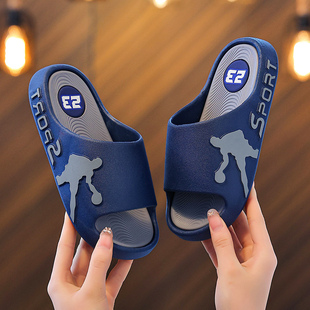 男童运动拖鞋夏季 学生时尚防滑凉拖 中大童居家外出软底拖