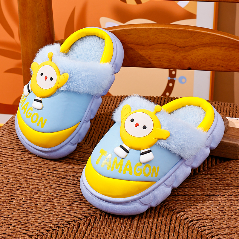 蛋仔派儿童皮面拖鞋男女童