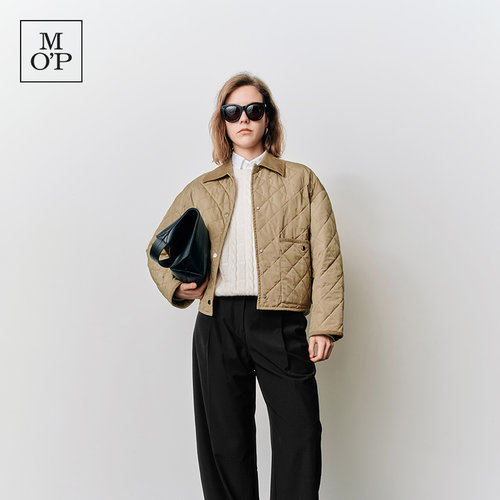 MOP翻领棉服女保暖外套