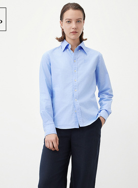 Marc O'Polo/MOP2025秋季新款品牌经典设计修身长袖衬衫女士上衣