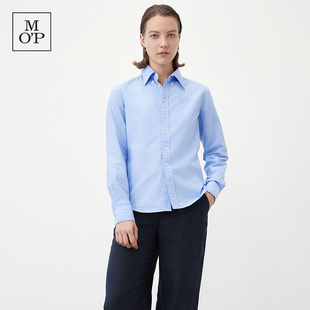 Marc O'Polo/MOP2025秋季新款品牌经典设计修身长袖衬衫女士上衣