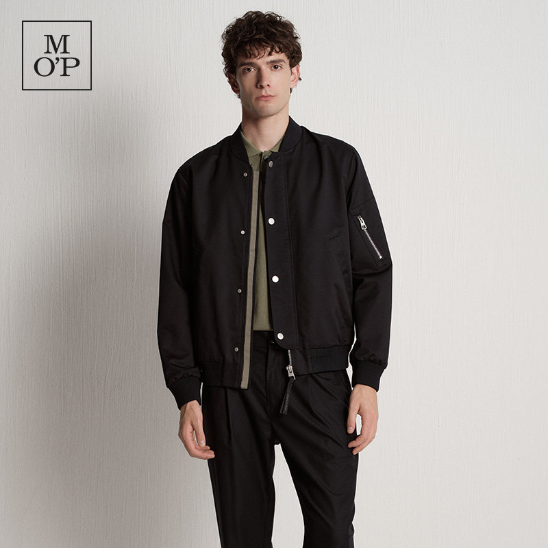 [足球灵感系列]MOP25秋季新款短款时髦棒球领飞行夹克男上衣外套