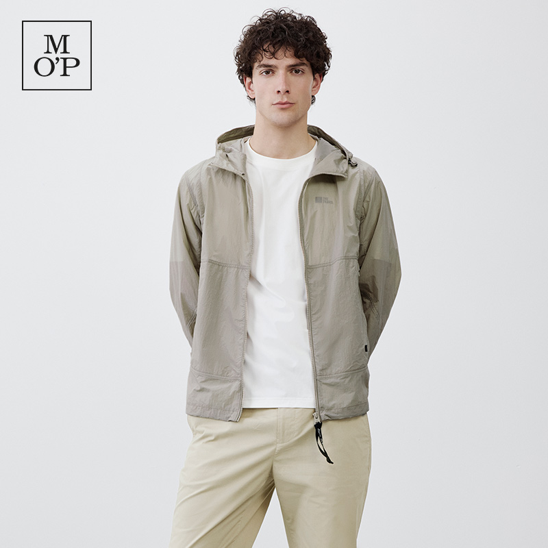 Marc O'Polo/MOP 春季新款气质轻薄宽松户外百搭连帽防晒服男外套