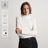 修身 Polo Marc MOP2025冬季 新款 保暖德绒半高领打底长袖 T恤女士